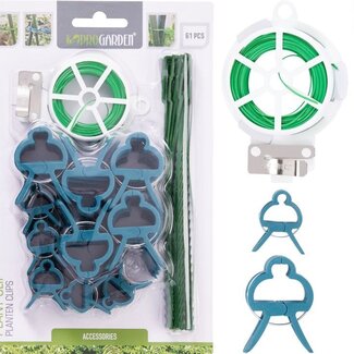 ProGarden Plant Clips with Binding Wire - 61-piece set