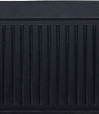 Grillplaat voor de BBQ - Gietijzer - Dubbelzijdig - Geribbeld en Gladde Kant