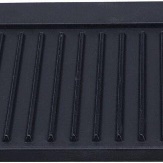 Grill plate for the BBQ - Cast Iron - Double-sided - Ribbed and Smooth Side
