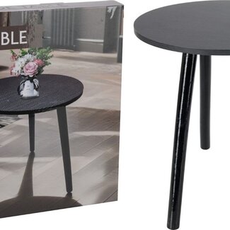 Trends4You Bijzettafel Zwart - 40cm