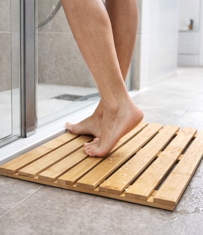 Douchemat - Antislip - Bamboe - 50 x 30 cm