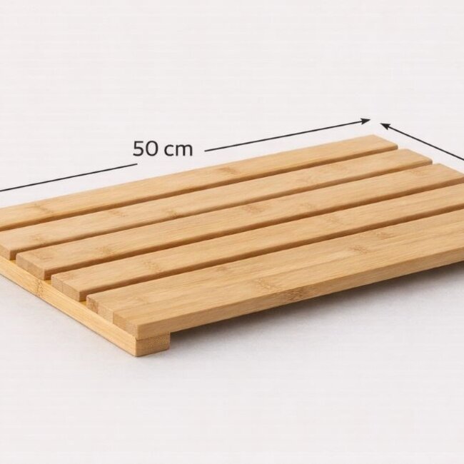Douchemat - Antislip - Bamboe - 50 x 30 cm