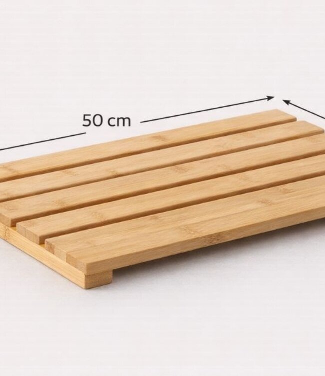 Douchemat - Antislip - Bamboe - 50 x 30 cm