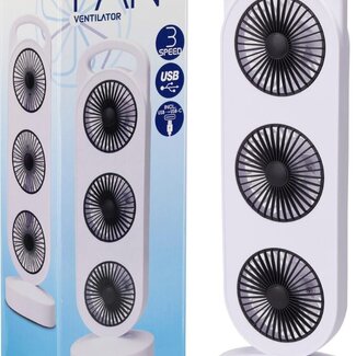 Tafelventilator - Kolom - Oplaadbaar - USB