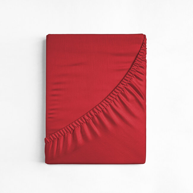 Katoenen Hoeslaken Rood 160 x 220