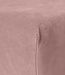 Fluwelen hoeslaken oudroze 180 x 200 cm