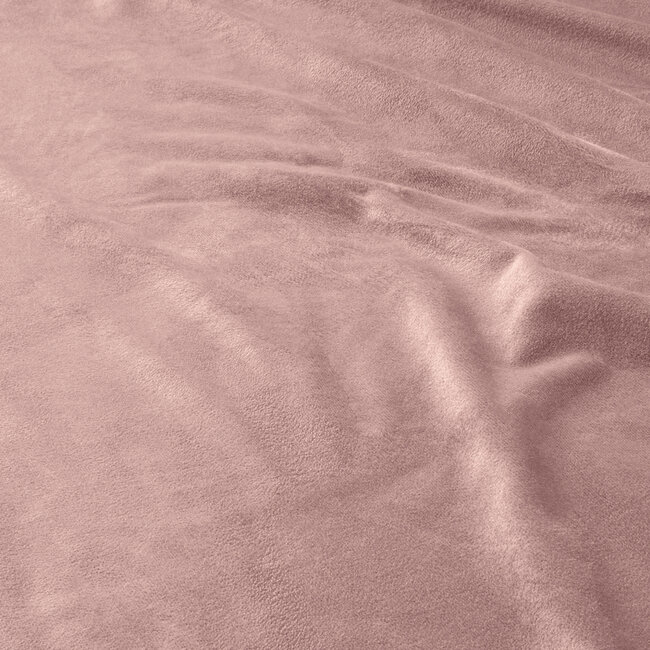 Fluwelen hoeslaken oudroze 180 x 200 cm
