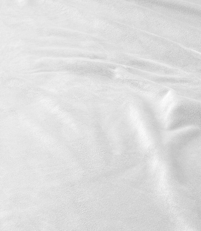 Fluwelen hoeslaken wit 160 x 200