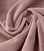 Fluwelen hoeslaken oudroze 180 x 200 cm