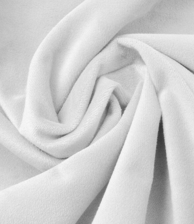 Fluwelen hoeslaken wit 160 x 200