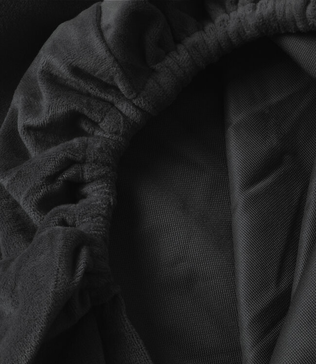 Zwart fluwelen hoeslaken 160 x 200