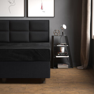 Sleeptime Velvet hoeslaken zwart 140 x 200