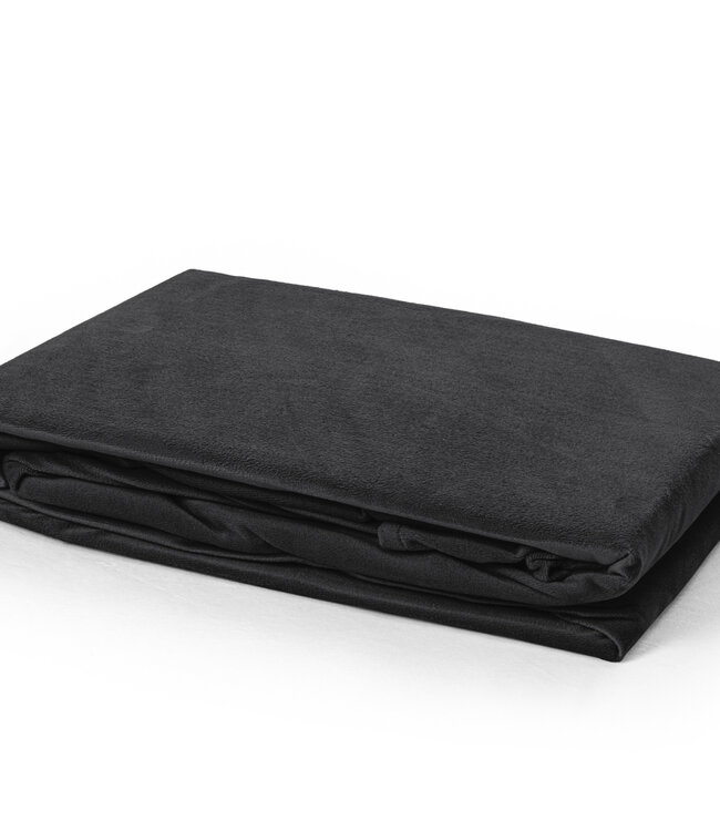 Zwart fluwelen hoeslaken 160 x 200