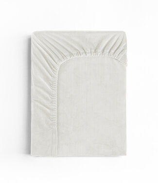 Sleeptime Fluwelen hoeslaken crème 160 x 200