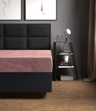 Sleeptime Velours hoeslaken oudroze 90 x 200