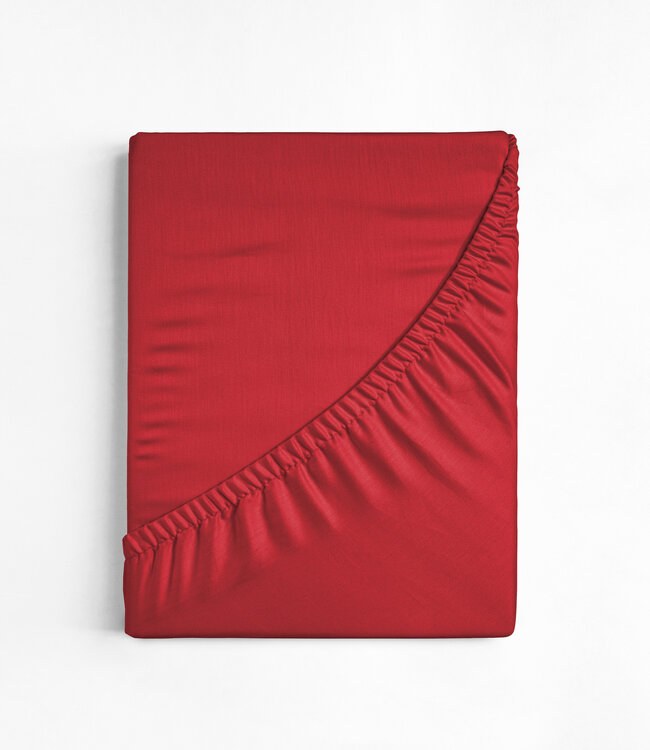 Katoenen Hoeslaken Rood 180 x 220