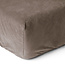 Fluwelen hoeslaken taupe 160 x 200