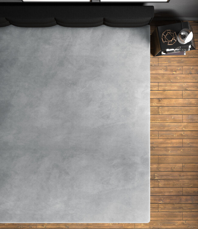 Velvet hoeslaken grijs 90 x 200 cm
