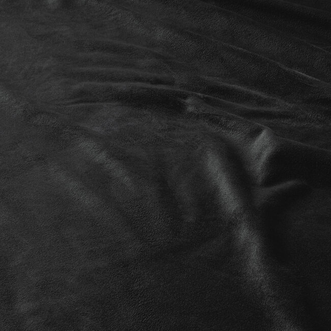Fluwelen hoeslaken zwart 180 x 200