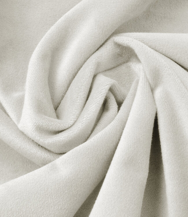 Fluwelen hoeslaken crème 180 x 200