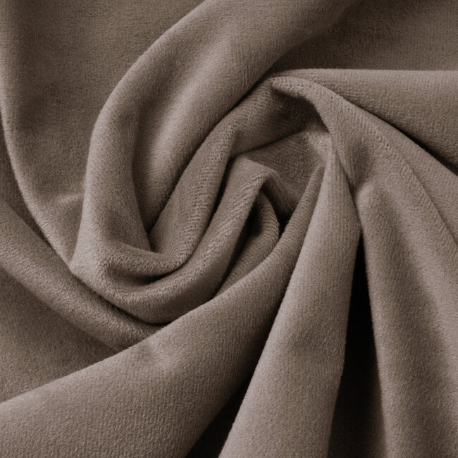 Fluwelen hoeslaken taupe 90 x 200 cm