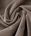Fluwelen hoeslaken taupe 90 x 200 cm