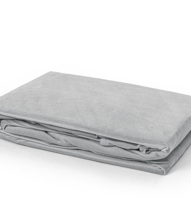 Velvet hoeslaken grijs 90 x 200 cm