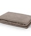 Fluwelen hoeslaken taupe 90 x 200 cm