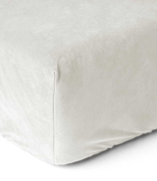 Fluwelen Hoeslaken Crème 140 x 200