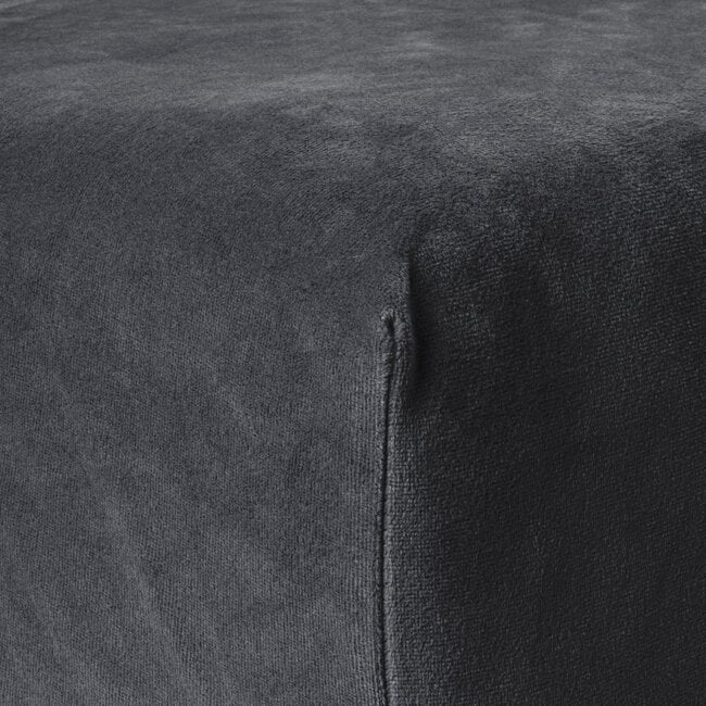 Sleeptime Velvet Fitted Sheet Anthracite 160 × 200