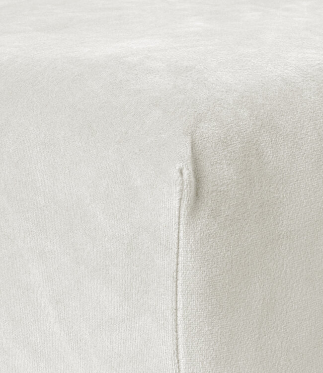 Fluwelen Hoeslaken Crème 140 x 200