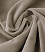 Fluwelen hoeslaken taupe/grijs 140 x 200 cm