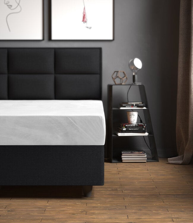 Velours Hoeslaken Wit 180 x 200