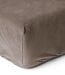 Fluwelen hoeslaken taupe 180 x 200