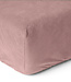 Velours hoeslaken oudroze 90 x 200