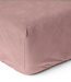 Velours hoeslaken oudroze 90 x 200