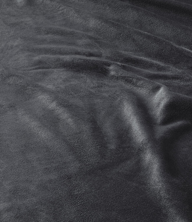 Velvet hoeslaken antraciet 90 x 200