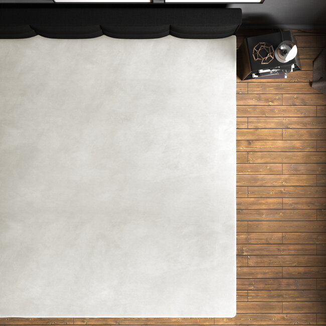 Fluwelen hoeslaken crème 90 x 200
