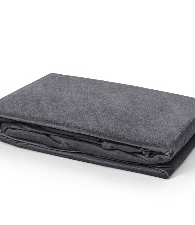 Fluwelen hoeslaken antraciet 140 x 200