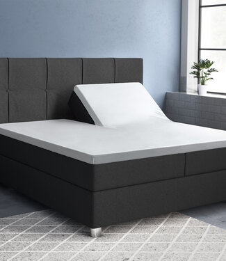 Primaviera Deluxe Splittopper satijnen hoeslaken wit 180 x 200