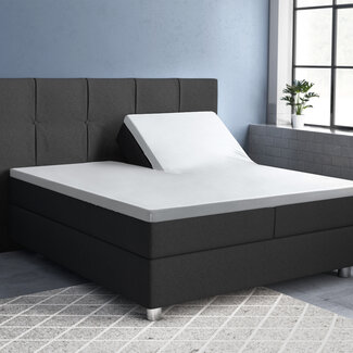 Primaviera Deluxe Split-Topper-Satin-Spannbettlaken weiß 160 × 200
