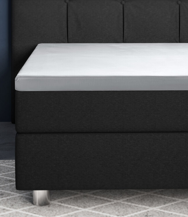 Topper Satijn Hoeslaken Wit 90 x 220