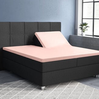 Primaviera Deluxe Splittopper Satin-Spannbettlaken, Rosa, 180 × 200
