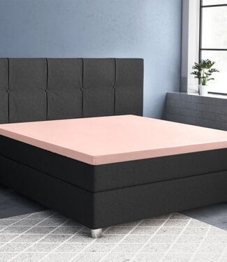 Primaviera Deluxe Topper satijnen hoeslaken roze 160 x 200