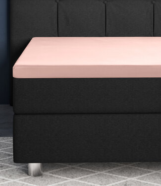 Primaviera Deluxe Topper satijnen hoeslaken roze 90 x 200