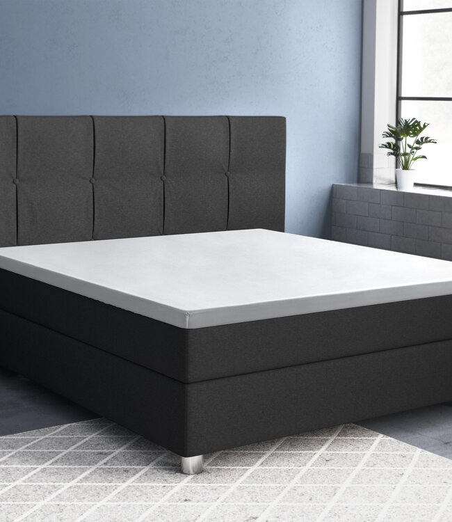 Topper Satijn Hoeslaken Wit 90 x 220