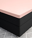 Topper satijnen hoeslaken roze 90 x 200