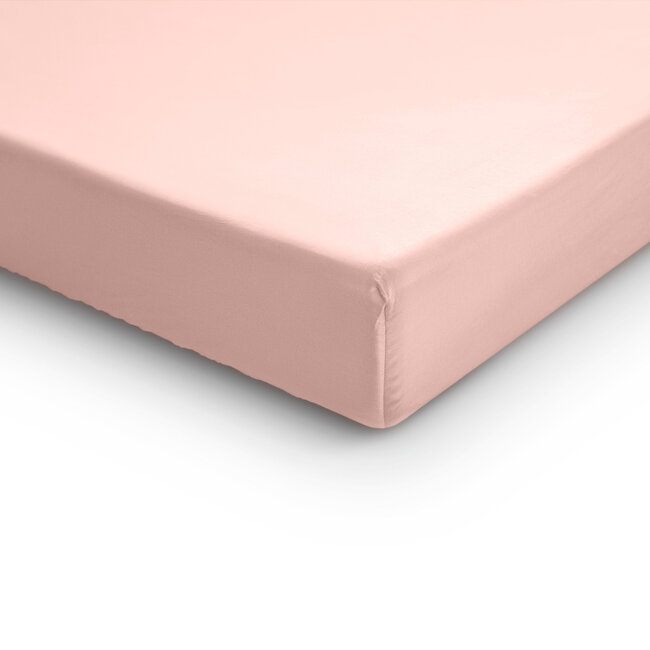Splittopper satijnen hoeslaken roze 180 x 220