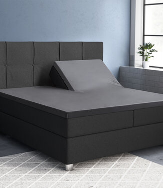 Primaviera Deluxe Splittopper Satijn Hoeslaken Antraciet 160 x 200