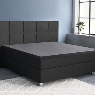 Primaviera Deluxe Topper satijnen hoeslaken antraciet 180 x 220